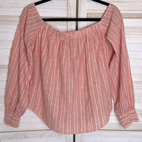 Free People Hello There Beautiful Off the Shoulder Striped Top Size XS - Picture 6 of 10